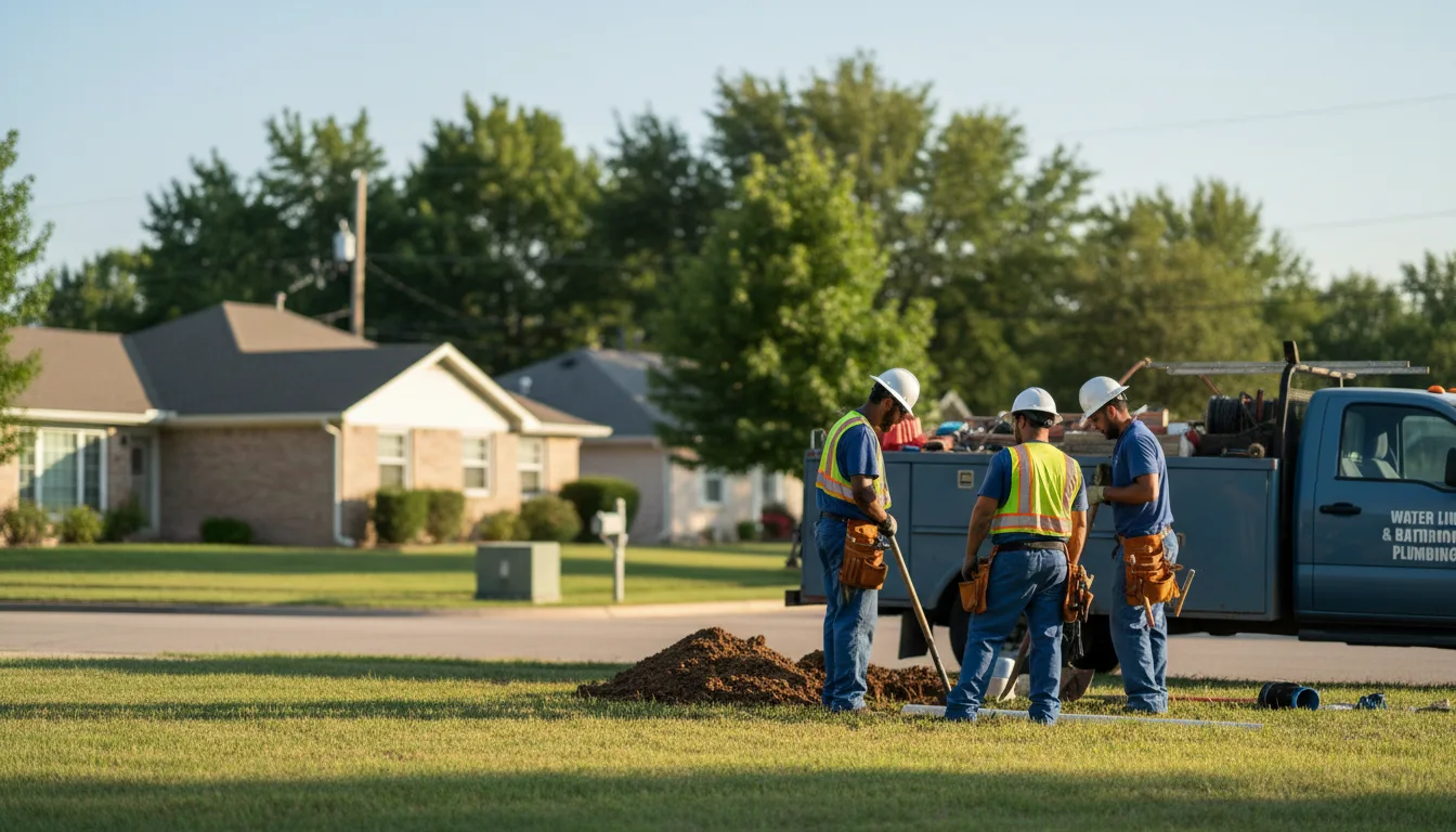 Residential water line and bathroom plumbing service in Miami, OK